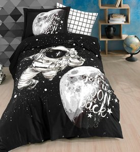 Детское постельное белье Hobby Poplin Galaxy т.серый фото