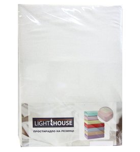 Простынь на резинке LightHouse трикотажная кремовый фото