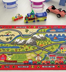 Коврик в детскую комнату Confetti Railway Kirmizi фото
