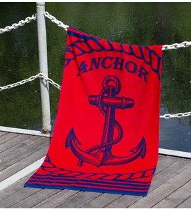 Полотенце Lotus пляжное - Anchor New красный фото
