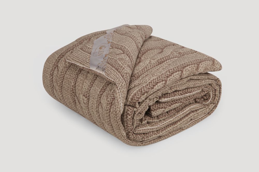 Одеяло IGLEN с льняным наполнителем во фланели демисезонное фото