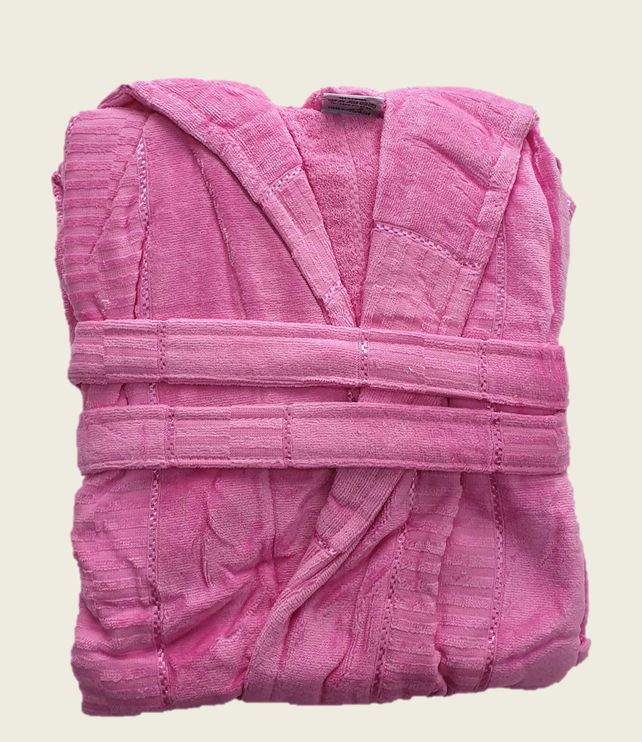 Халат женский короткий с капюшоном Gursan, розовый фото