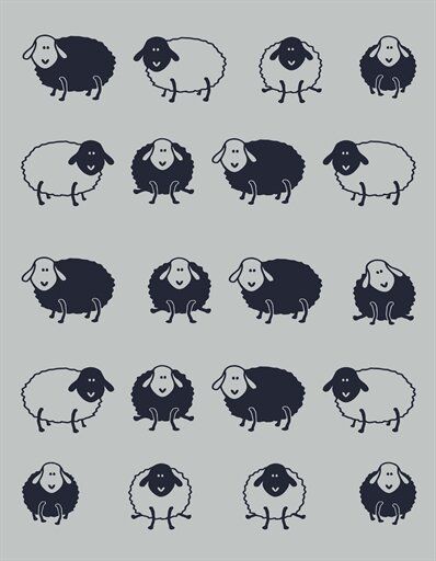 Плед LightHouse Happy Sheep чорний фото