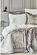 Постельное белье с покрывалом и одеялом Евро Karaca Home Fronda gri - фото