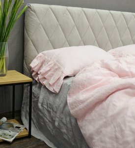 Льняное постельное белье Beik-Morandi Milfey Pink, Двуспальный Евро