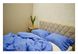 Льняное постельное белье Beik-Morandi Milfey Blue, Двуспальный Евро - фото