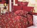 Атласное постельное белье Евро Le Vele ELIZA CLARET низ 100% хлопок, верх искусственный шелк - фото