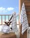 Махровое полотенце банное 70 х 140 Hobby STRIPE Peshtemal серый - фото