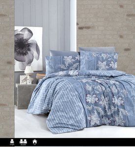 Постільна білизна "first choice" 200x220 polca indigo фото