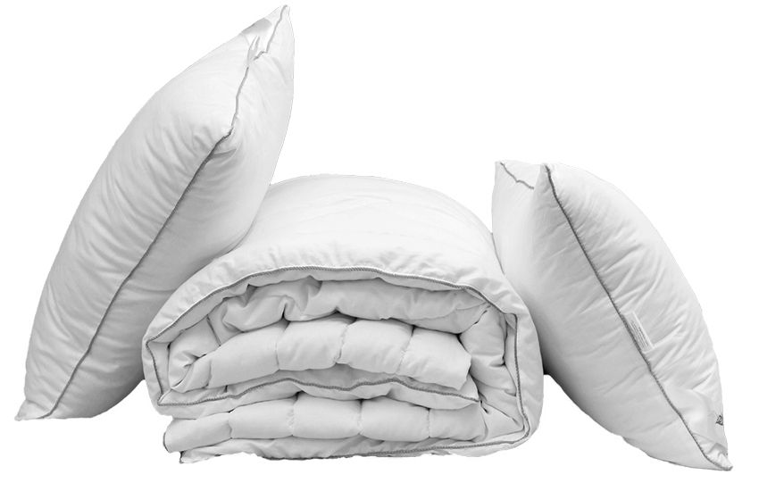 Одеяло TAG лебяжий пух White + подушки 50х70 фото