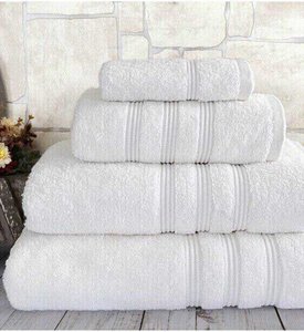 Махровое полотенце отельное банное Irya Classis beyaz белый 520 г/м2