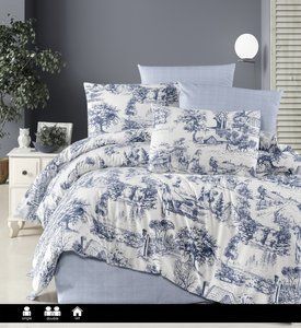 Постільна білизна "first choice" 200x220 vintage blue фото