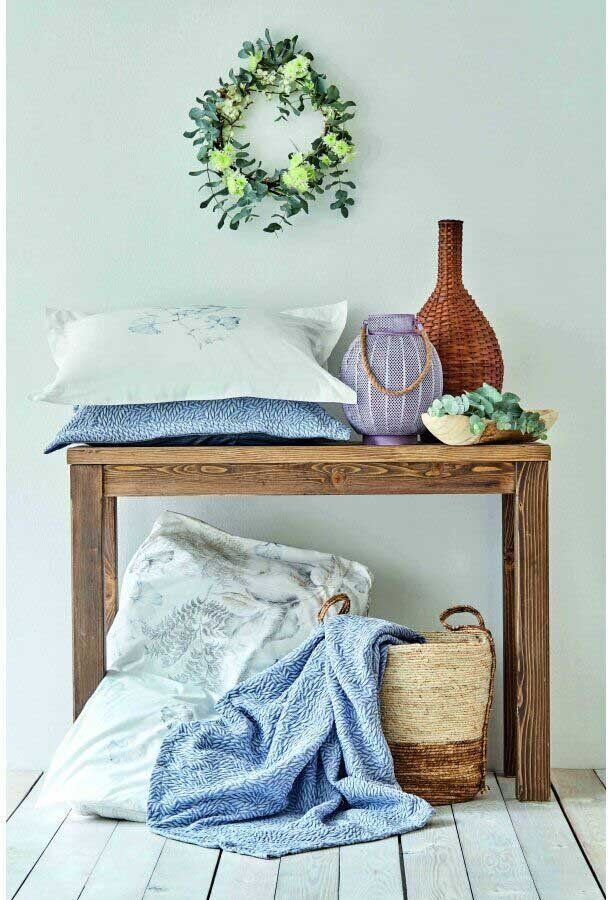 Набор постельного белья с покрывалом Karaca Home Vial indigo 2020-2 фото