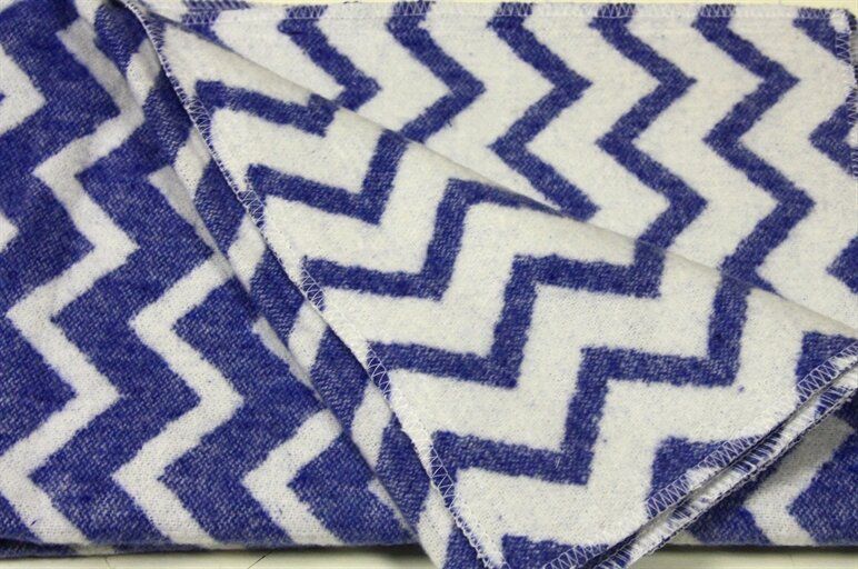 Детское одеяло-плед VLADI Зигзаг голубой фото