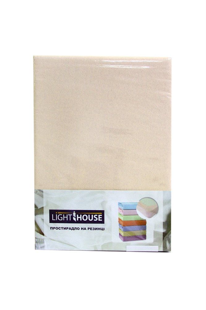 Простынь на резинке LightHouse трикотажная персиковый фото