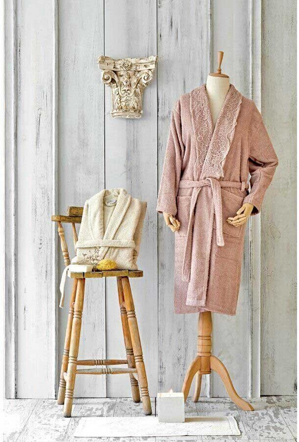 Набор халат с полотенцем Karaca Home Valeria Rose-Gold фото