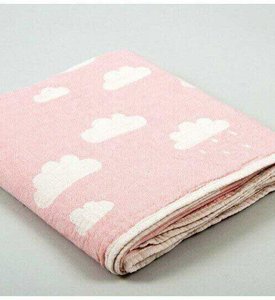 Хлопковый плед Barine Cloud Throw Pink, 130 х 170 см