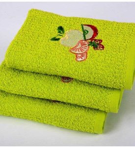 Полотенце кухонное Lotus вышивка - Fruit зеленый
