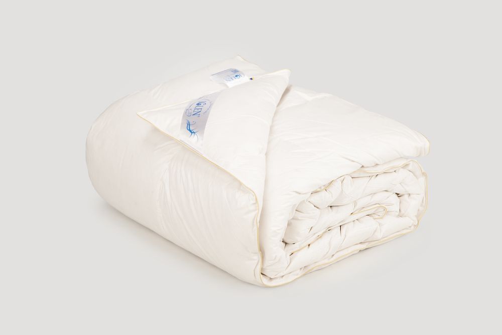 Одеяло IGLEN Climate-comfort 100% пух белый зимнее фото