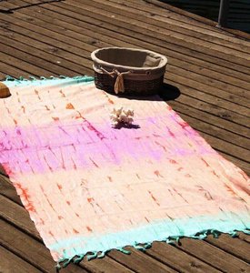 Пляжний рушник 90 х 170 Barine Pestemal Rainbow Hippie