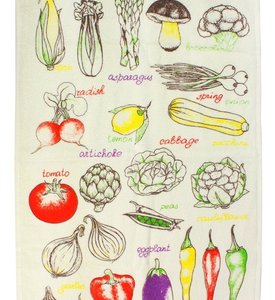 Махровий рушник серветка IzziHome Овощи цветное 350 г/м2