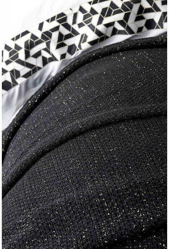 Набір постільної білизни з пледом Karaca Home Blaze siyah 2019-1 чорний фото