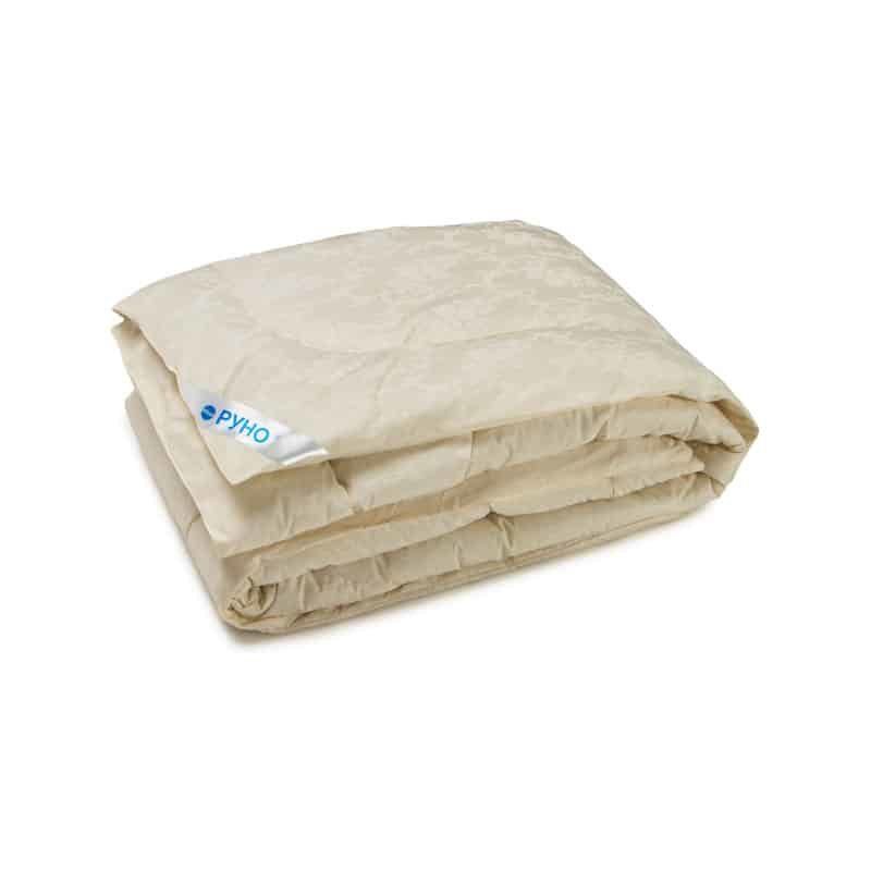 Одеяло Руно силиконовое молочное пл. 300 бязь набивная фото