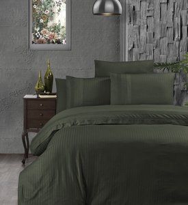 Постільна білизна "first choice" 200x220 gala dark green фото