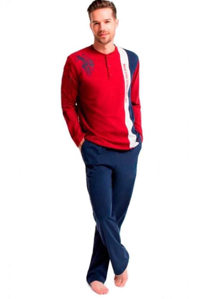 Пижама мужская U.S. Polo Assn 17132 бордовый фото