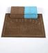 Набор 4 полотенца и коврик U.S. Polo Assn Bradenton голубой/кофейный, Комплект 4 шт - 50 х 90, 70 х 140 см - фото