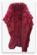 Покривало хутряне бавовняне (искусственный мех 2кг) Длинный ворс (бордовый) євро 220 х 240 см - фото