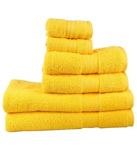 Махровое полотенце лицевое 50 х 90 Hobby RAINBOW K.Sari желтый