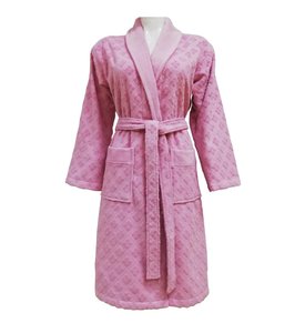Жіночий велюровий халат Class Clerica Woman Pink S