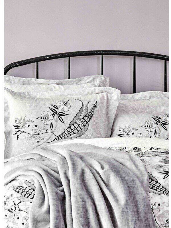 Набор постельного белья с покрывалом Karaca Home Arden siyah 2020-1 черный фото