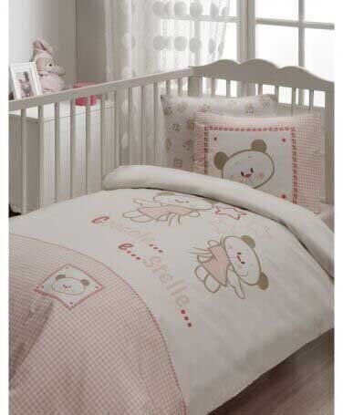 Постільна білизна для немовлят Karaca Home Bebek Stelle рожевий фото