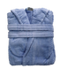 Халат жіночий короткий з капюшоном Gursan, блакитний - фото