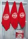 Набір кухонних рушників махрових TAG Lovely червоний, 3 шт 30х50 см - фото
