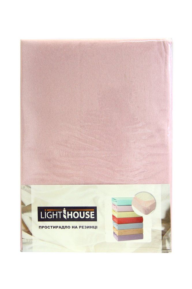 Простынь на резинке LightHouse трикотажная т.розовый фото