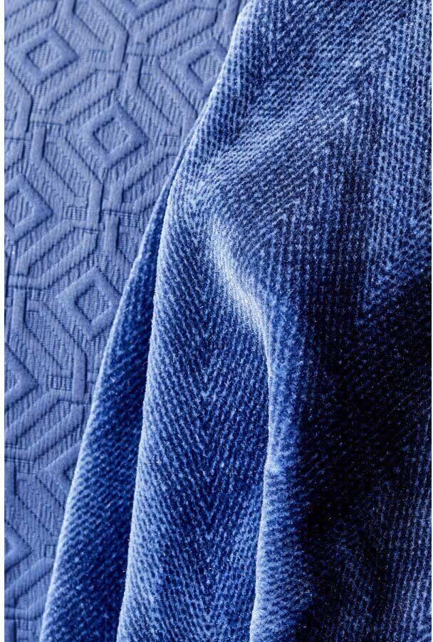 Набор постельного белья с покрывалом + плед Karaca Home Infinity lacivert 2020-1 фото