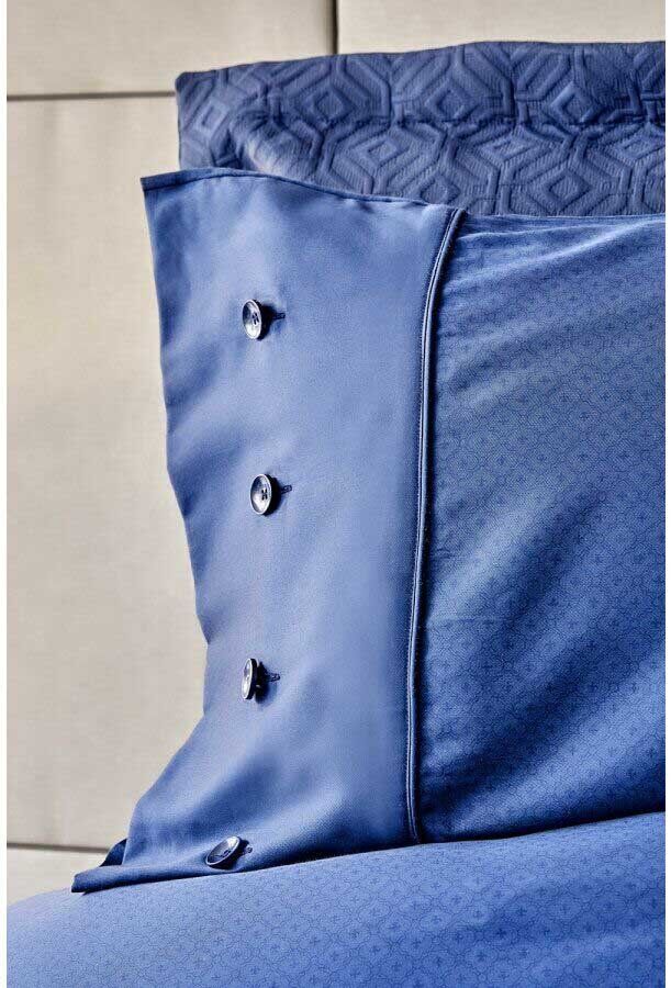 Набор постельного белья с покрывалом + плед Karaca Home Infinity lacivert 2020-1 фото