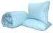 Одеяло TAG лебяжий пух Голубое + подушки 50х70, 175 х 215 см - фото