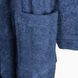Чоловічий махровий халат на поясі Arya Miranda Soft Синий шалька XL - фото