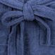 Мужской махровый халат на поясе Arya Miranda Soft Синий шалька S - фото