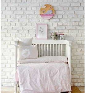 Детский набор в кроватку для младенцев Karaca Home Little pudra - набор детский: хлопок,