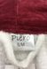 Чоловічий велюровий халат на поясі Zeron Piero белый с бордовым воротником S/M - фото