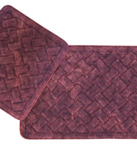 Набір килимків Arya Hasir Бордовий - 60 х 100 см; 50 х 60 см