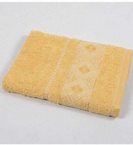 Махровий рушник банний 70 х 140 Binnur Vip Cotton 07 желтый