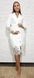 Женский махровый халат бамбуковый на поясе Nusa NS 163790 крем S - фото