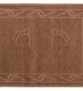 Махровое полотенце для ног 50 х 70 HOBBY Hayal коричневый 700 г/м2