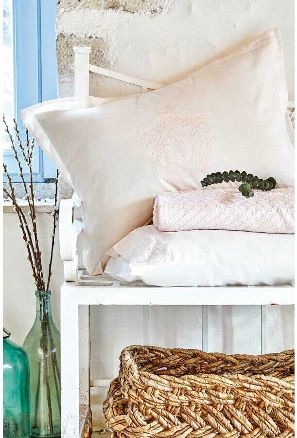 Набор постельного белья с покрывалом пике Karaca Home Elonora pudra 2020-1 фото